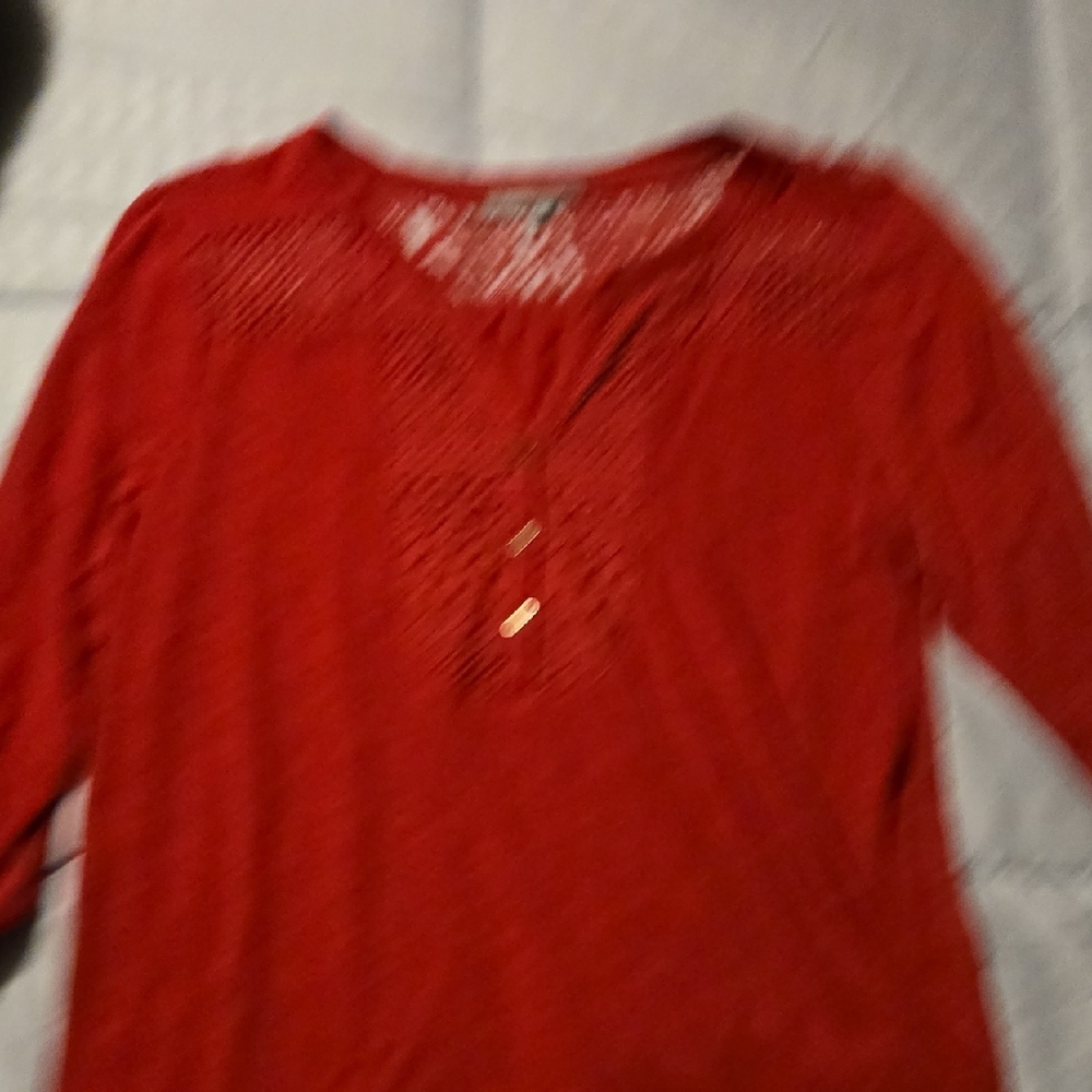 Elegant Long Sleeve Red Top